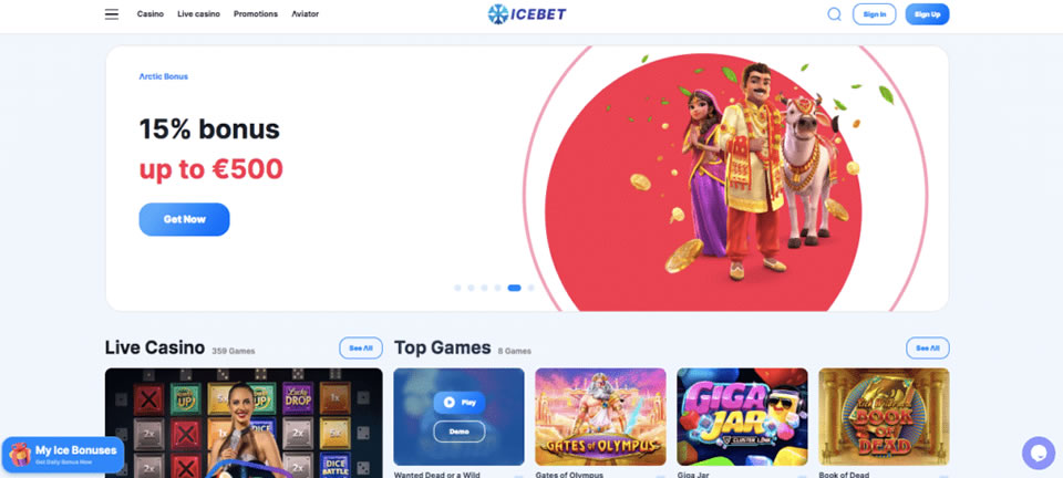 O menu do site inclui slots, roleta, pôquer, jogos ao vivo, jogos de mesa, loterias e muito mais.